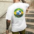 ブラジル選手 スポーツ ヴィンテージ 男性 ブラジル ブラジル メンズTシャツ バックプリント 彼への贈り物