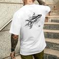 ブルーインパルス 墨絵 ホワイト メンズTシャツ バックプリント 彼への贈り物