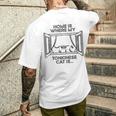 ホーム・ホウェア・マイ・キャット・イズ-ママ・ダッド・トンキニーズ・キャット メンズTシャツ バックプリント 彼への贈り物