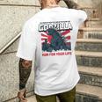 モンスター – ゴジラ：必死の逃亡 メンズTシャツ バックプリント 彼への贈り物