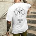 ラインアートベストドッグダッドメンズ-キャバリア 長袖tシャツ メンズTシャツ バックプリント 彼への贈り物