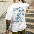 レトロ サイクリング サイクリスト 自転車 バイク サンデー ライド クラブ レース メンズTシャツ バックプリント 彼への贈り物