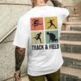 レトロな陸上競技選手。 メンズTシャツ バックプリント 彼への贈り物