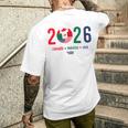 ワールドカップ2026開催国サッカーデザイン メンズTシャツ バックプリント 彼への贈り物