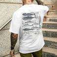 ヴィンテージ クジラ イラスト 生物学 科学 海 メンズTシャツ バックプリント 彼への贈り物