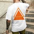 三角形抽象幾何学デザインtシャツ メンズTシャツ バックプリント 彼への贈り物