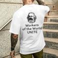 世界労働者たち団結 共産主義マニフェスト カール・マルクス メンズTシャツ バックプリント 彼への贈り物