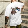 南アフリカ 国旗 南アフリカのルーツ メンズTシャツ バックプリント 彼への贈り物