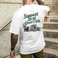 地元のストリートキャットをサポート アライグマ スカンク ポッサム メンズTシャツ バックプリント 彼への贈り物