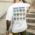 地質時代チャート古生物学・地球史 メンズTシャツ バックプリント 彼への贈り物
