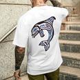 太平洋北西部シャチクジラ ネイティブアメリカン インディアンアート メンズTシャツ バックプリント 彼への贈り物