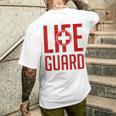 救命救急救命士のライフセーバー Lifeguard メンズTシャツ バックプリント 彼への贈り物