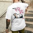 日本のカピバラ・桜美的カピバラ メンズTシャツ バックプリント 彼への贈り物