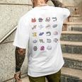 深海魚図鑑2_白文字 メンズTシャツ バックプリント 彼への贈り物