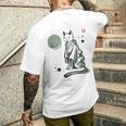 猫 和 着物 日本 伝統 ママ パパ キッズ メンズTシャツ バックプリント 彼への贈り物