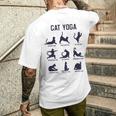 猫のヨガのポーズ メンズTシャツ バックプリント 彼への贈り物