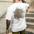 猿 野生動物 サファリ 動物愛好家 グラフィック イラスト メンズTシャツ バックプリント 彼への贈り物