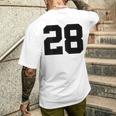 番号28 背面 スポーツチームジャージ番号 メンズTシャツ バックプリント 彼への贈り物