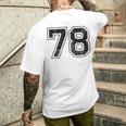 背中に78番。 メンズTシャツ バックプリント 彼への贈り物