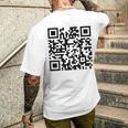裏面面白いqr Fck You Code 中指言葉 メンズTシャツ バックプリント 彼への贈り物