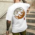 陰陽風水太地-虎 日本中国美術 メンズTシャツ バックプリント 彼への贈り物