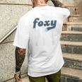 面白いフォクシーお父さんレトロ ビンテージ デザイン メンズTシャツ バックプリント 彼への贈り物