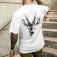 鹿 ハンターハンティング メンズTシャツ バックプリント 彼への贈り物