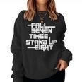 Falleven Timestand Up Eight インスピレーションスローガン レディーススウェットシャツ