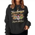 Drinking 3 Tres Amigos Tequila ソルト ライム シンコ・デ・マヨ レディーススウェットシャツ