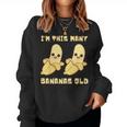 I'm This Many Bananas Old バナナ 2歳の誕生日 2歳 レディーススウェットシャツ