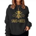 Save The Bees 花、じんましん、アースデイ、環境、平和 レディーススウェットシャツ