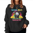 Spoiler Alert You're All Gonna Die Rainbow Cute Grim Reaper レディーススウェットシャツ