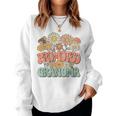 Promoted To Grandma Expecting Baby Daisy Groovy Wildflower レディーススウェットシャツ