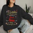 6月の誕生日 クイーン 1966年6月より6月の女の子 長袖tシャツ レディーススウェットシャツ 彼女への贈り物