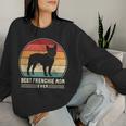 Best Frenchie Mom Ever レトロ フレンチブルドッグ ドッグ ママ 長袖tシャツ レディーススウェットシャツ 彼女への贈り物