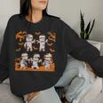 Dabbing Dancing Mummy ハロウィン ダブ ダンス ポーズ ミイラ 長袖tシャツ レディーススウェットシャツ 彼女への贈り物