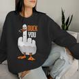 Duck You Duck レディーススウェットシャツ 彼女への贈り物