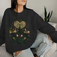 Faith Grows Where Love Is Planted キリスト教の言葉 レディーススウェットシャツ 彼女への贈り物