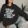 Falleven Timestand Up Eight インスピレーションスローガン レディーススウェットシャツ 彼女への贈り物