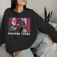 Forever Young Horse、競馬、デルマール、サンタアニタ 長袖tシャツ レディーススウェットシャツ 彼女への贈り物
