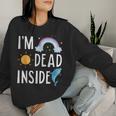 I'm Dead Inside Happy Rainbowunshine Dolphin ファニーtシャツ レディーススウェットシャツ 彼女への贈り物