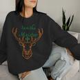 Jaegermeister Meister Deer Family Dad Mum Cheeky レディーススウェットシャツ 彼女への贈り物