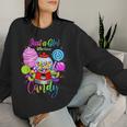 Just A Girl Who Loves Candy、レインボースイーツテスターギフト レディーススウェットシャツ 彼女への贈り物