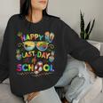 Last Day Ofchool For Teacher Off Duty Tie And Dye レディーススウェットシャツ 彼女への贈り物