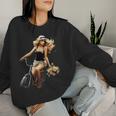 Pinup Girl 自転車 乗馬 サイクリスト ヴィンテージ レディーススウェットシャツ 彼女への贈り物