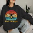 Save The Bees レトロスタイル 気候変動ave The Queen レディーススウェットシャツ 彼女への贈り物