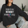 Soon To Be Mom 2026 Loading Promoted To Mommy First Time Mom レディーススウェットシャツ 彼女への贈り物