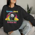 Spoiler Alert You're All Gonna Die Rainbow Cute Grim Reaper レディーススウェットシャツ 彼女への贈り物