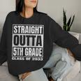 Straight Outta 5Th Gradechool Graduation Class Of 2033 レディーススウェットシャツ 彼女への贈り物