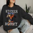 Wiener Mommyウィンナー・マミー ダックスフンド・ママ ダックスフンド・ママ 母の日 ダックスフンド レディーススウェットシャツ 彼女への贈り物